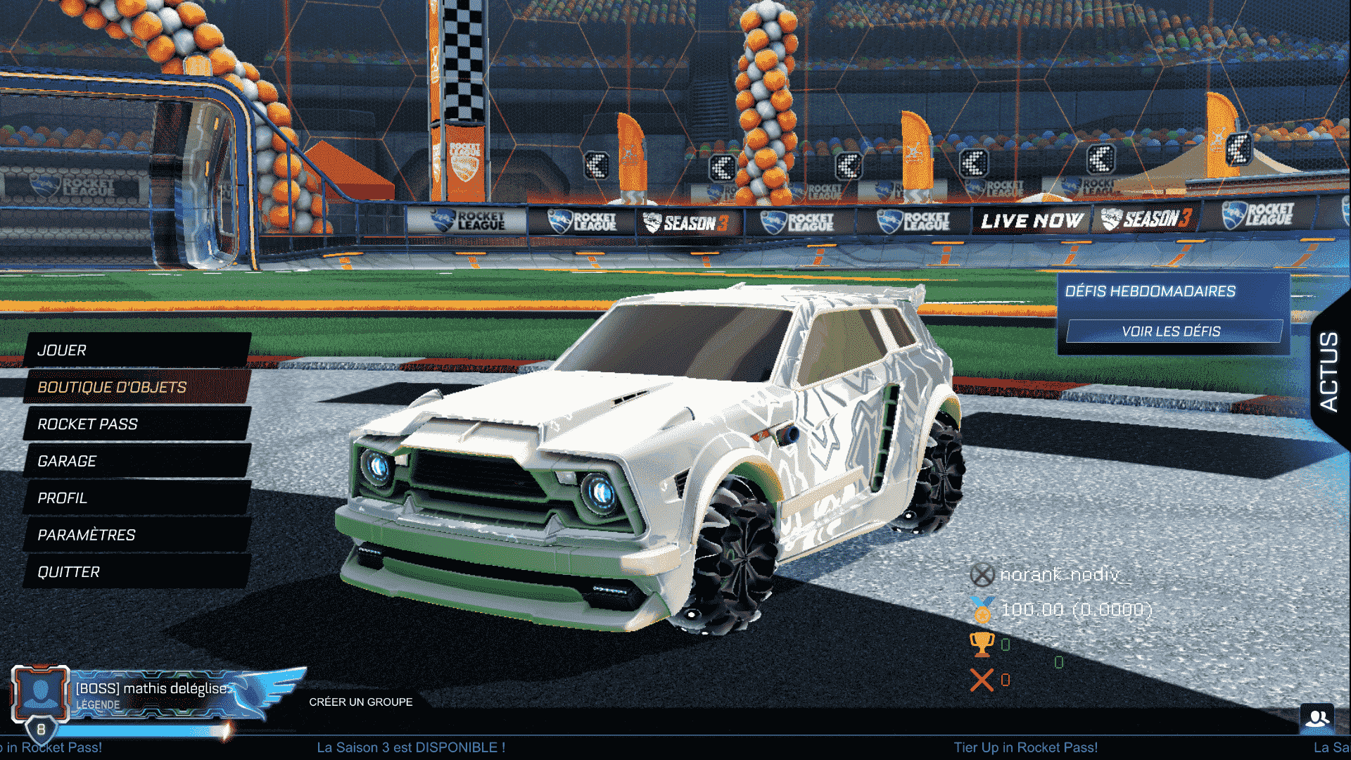 White titanium Fennec - BakkesPlugins